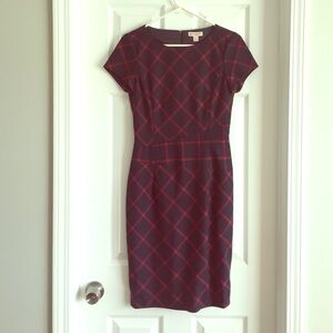 Brooks Brothers navy and red holiday dress